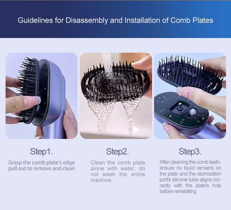 Vivalynn Radiance Scalp Therapy Comb — Heated Vibrating Massage with Essential Oil Infusion
